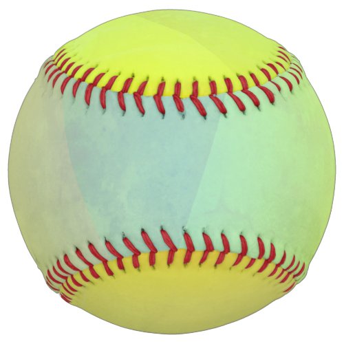 Modern Yellow Geometric Gradation Softball