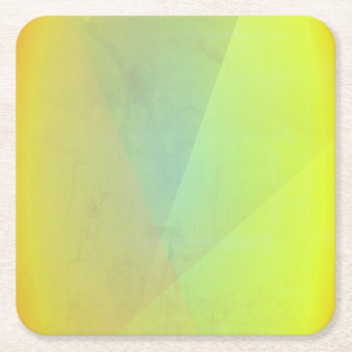 Modern Yellow Geometric Gradation Square Paper Coaster
