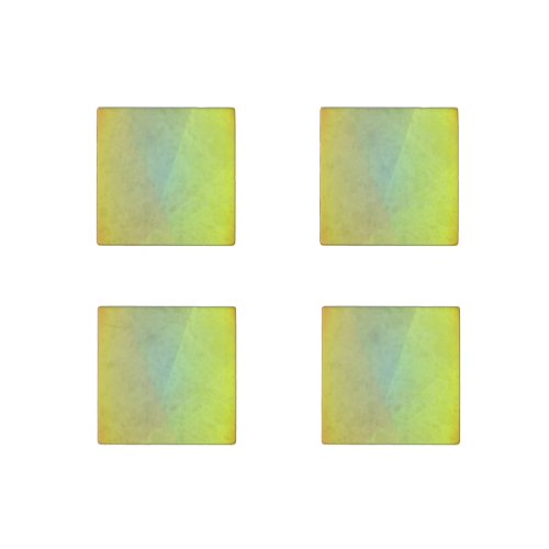 Modern Yellow Geometric Gradation Stone Magnet