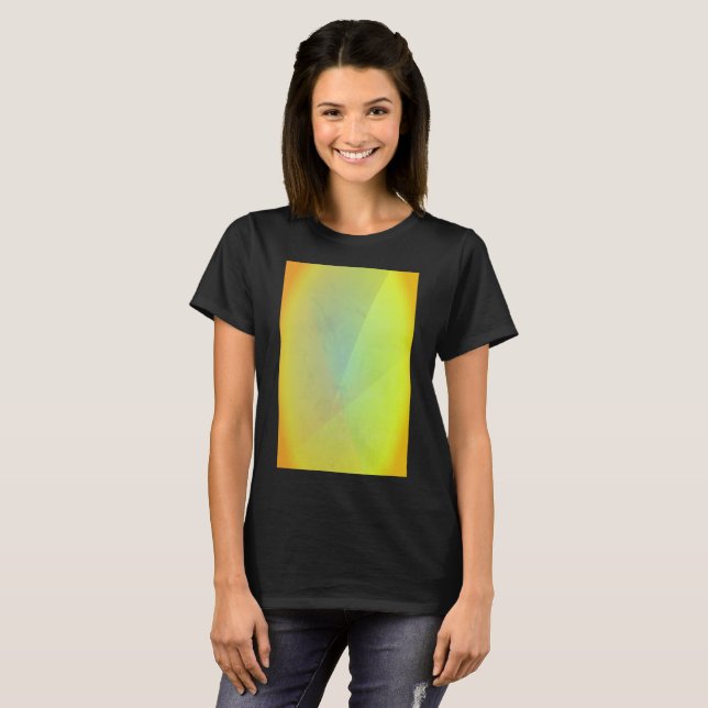 Modern Yellow Geometric Gradation T-Shirt (Front Full)
