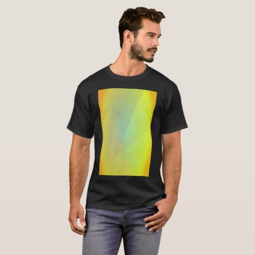 Modern Yellow Geometric Gradation T_Shirt