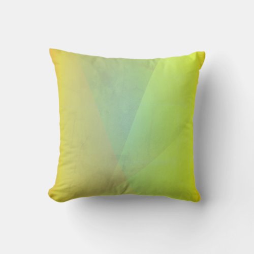 Modern Yellow Geometric Gradation Throw Pillow