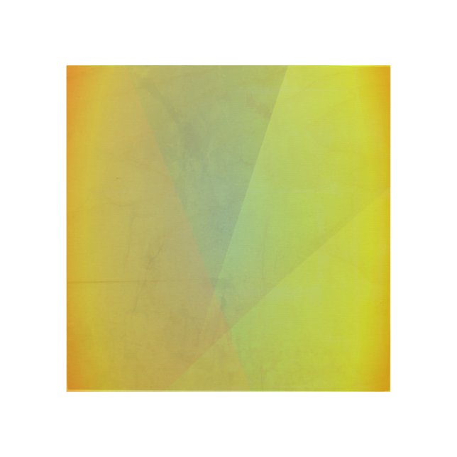 Modern Yellow Geometric Gradation Wood Wall Art (Front)