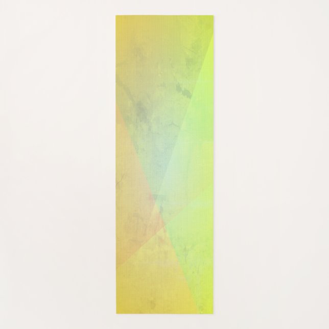 Modern Yellow Geometric Gradation Yoga Mat (Front)