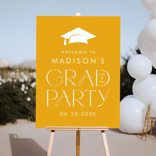 Modern Yellow Graduation Party Welcome Sign