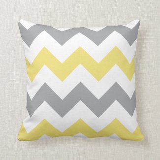 Modern Yellow Gray Chevron Pattern