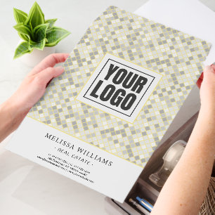 Modern Yellow & Gray Geometric Business Envelope Mailers