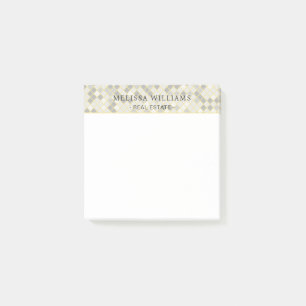 Modern Yellow & Gray Geometric Business Post-it Notes