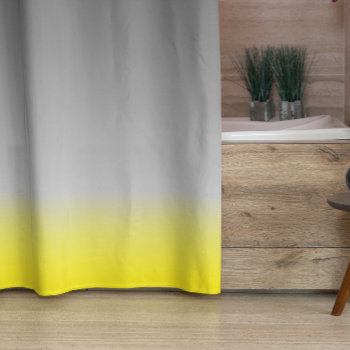 Modern Yellow Gray  Ombré Shower Curtain by almawad at Zazzle
