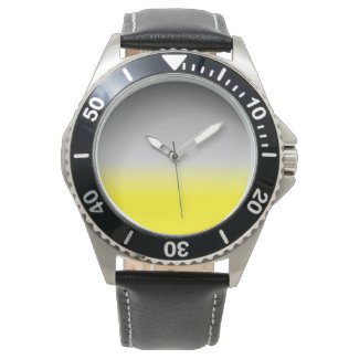 modern yellow gray  ombré Watch