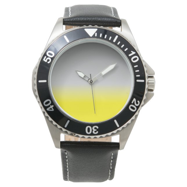 modern yellow gray  ombré Watch (Front)