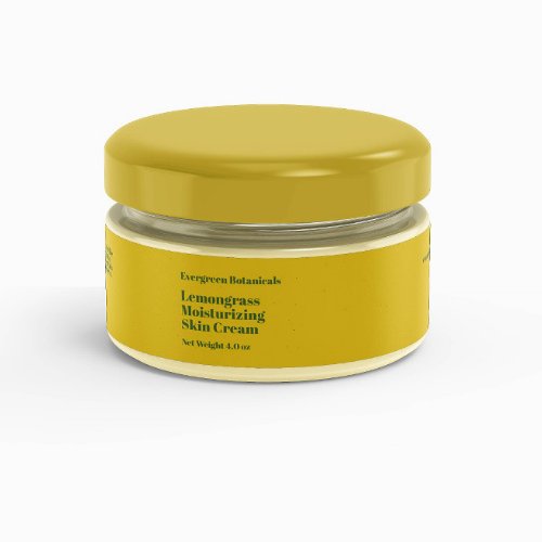 Modern yellow  green cosmetics jar label 1 x 725