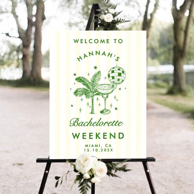 Modern Yellow & Green Miami Bach Welcome Sign (Creator Uploaded)