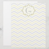 Modern yellow, grey, ivory chevron pattern custom (Front/Back)