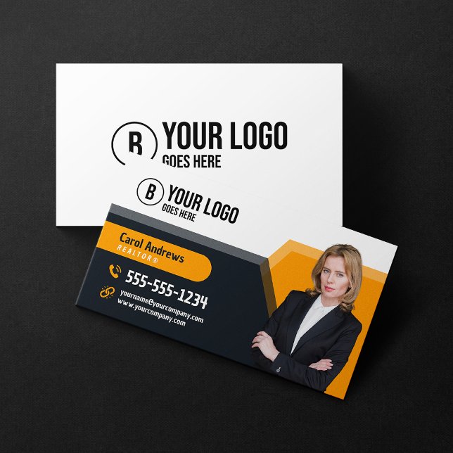 Modern Yellow Just Sold Real Estate Agent Realtor  Business Card (Creator Uploaded)