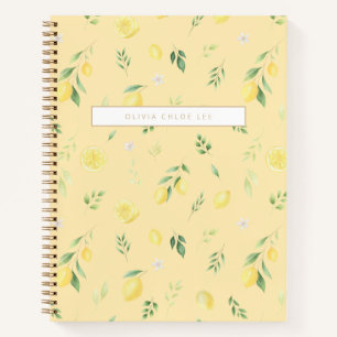 Modern Yellow Lemon Notebook – Fully Personalize
