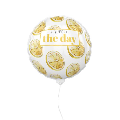 Modern Yellow Lemons Pattern  Squeeze The Day Balloon