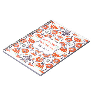 Modern Yellow Orange Aqua Mint Guest Book