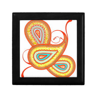 Modern Yellow Orange Aqua Mint Paisley Gifts Gift Box