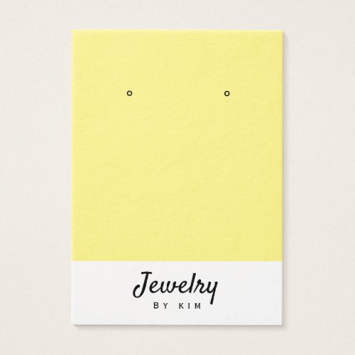 Modern Yellow Personal Brand Jewelry Display Card