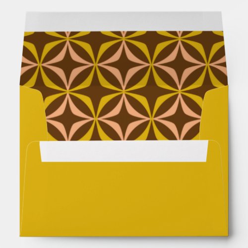 Modern Yellow Retro Typography Wedding Matching Envelope