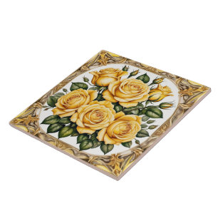 Modern Yellow Rose Beautiful Collection Ceramic Tile