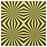 Modern Yellow Sun Ray Pattern Fabric