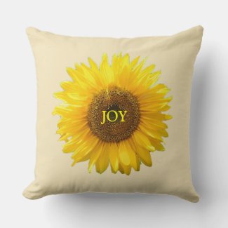 Modern Yellow Sunflower on Champagne Beige