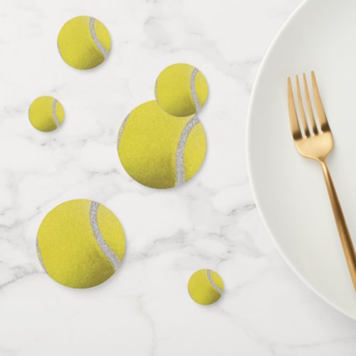Modern Yellow Tennis Ball   Confetti