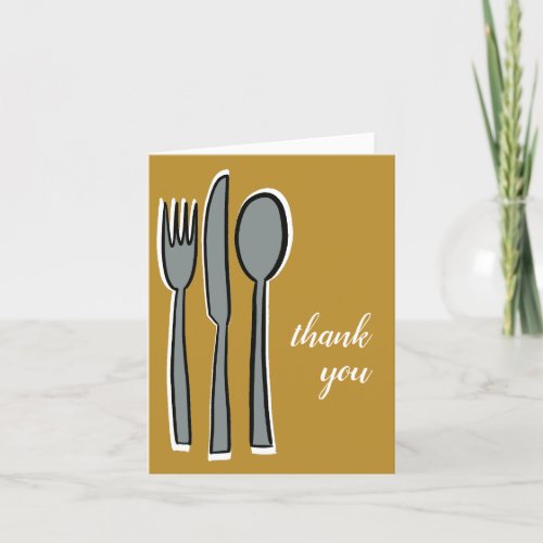 Modern Yellow Thank You Card