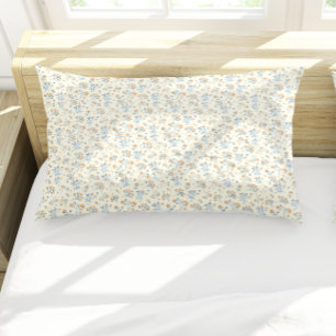 Modern Yellow Vintage Wildflower Pattern Pillow Case