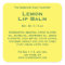 Modern yellow with green text lip balm tube label
