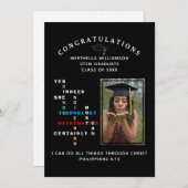 Modern YES SHE CAN Congrats STEM Graduate Announcement (Front/Back)