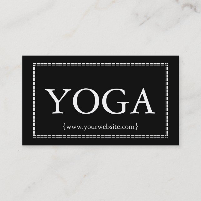 Modern Yoga Instructor Bold Border Professional Business Card (Front)