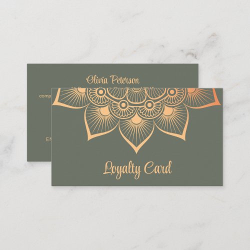 Modern Yoga Instructor Mandala Loyalty Card