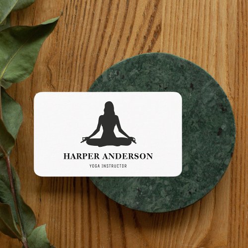 Modern Yoga Instructor Professional Logo Business  Business Card