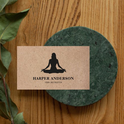 Modern Yoga Instructor Professional Logo Business  Business Card