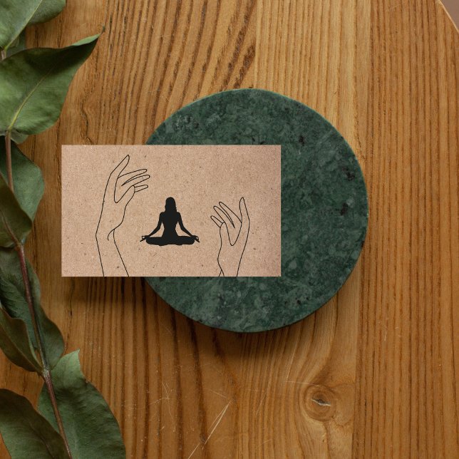 Modern Yoga Instructor Professional Logo Business  Card (Creator Uploaded)