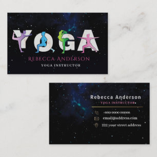 Modern Yoga Instructor Style   Holistic Healing  Business Card