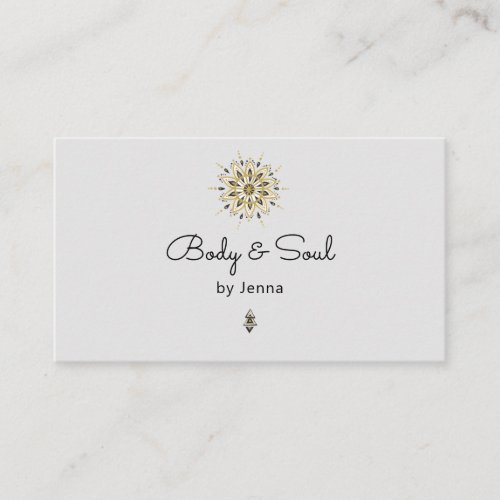 Modern Yoga Massage Wellness Business Card