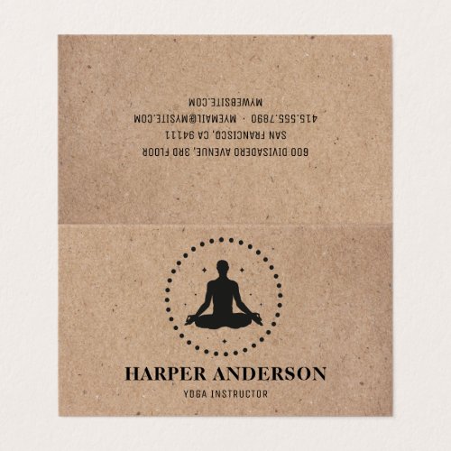 Modern Yoga Namaste Instructor Professional Logo Business Card