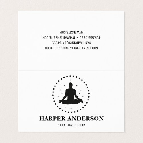 Modern Yoga Namaste Instructor Professional Logo Business Card