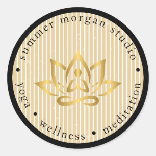 Modern Yoga Studio Logo Sticker