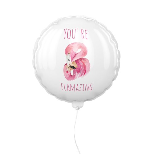 Modern You Are Flamazing Beauty Pink Flamingo Balloon