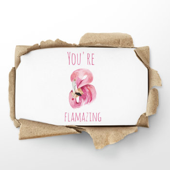 Modern You Are Flamazing Beauty Pink Flamingo Business Card by LovePattern at Zazzle