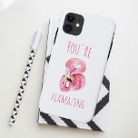 Modern You Are Flamazing Beauty Pink Flamingo iPhone 11 Case<br><div class="desc">Modern You Are Flamazing Beauty Pink Flamingo</div>