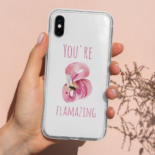Modern You Are Flamazing Beauty Pink Flamingo iPhone XS Max Case