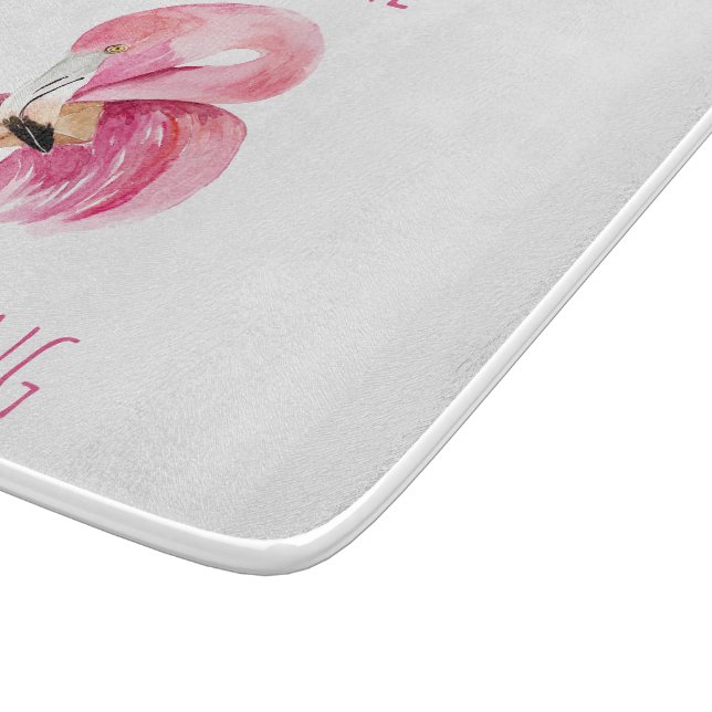 Discover Modern You Are Flamazing Beauty Pink Flamingo Cutting Board