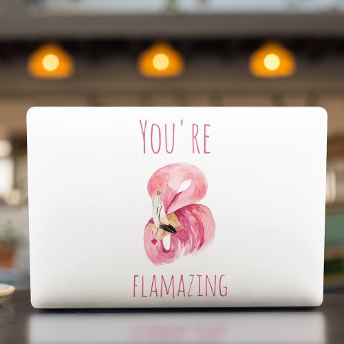 Modern You Are Flamazing Beauty Pink Flamingo HP Laptop Skin