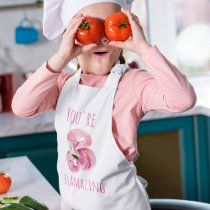 Modern You Are Flamazing Beauty Pink Flamingo Kids' Apron